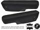 Black & Black Real Leather 2x Seat Armrest Cover Fits Ford Transit Mk6 00-06