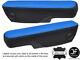 Black & Blue Real Leather 2x Seat Armrest Cover Fits Ford Transit Mk6 00-06