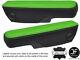 Black & Green Leather 2x Seat Armrest Covers Fits Vw T4 Transporter Caravelle