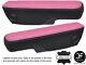 Black & Pink Leather 2x Seat Armrest Covers Fits Ford Transit Mk7 2006-2013