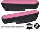 Black & Pink Real Leather 2x Seat Armrest Cover Fits Ford Transit Mk6 00-06
