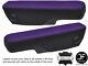 Black & Purple Leather 2x Seat Armrest Covers Fits Vw T4 Transporter Caravelle