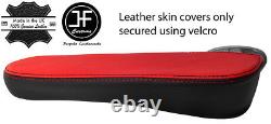 Black & Red 1x Driver Seat Armrest Leather Cover Fits Renault Master 10-18