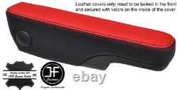 Black & Red Leather 1x Driver Seat Armrest Cover Fits Ford Transit Mk6 00-06