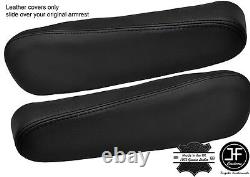 Black Stitch 2x Seat Armrest Leather Covers Fits Honda Crv Cr-v 2007-2011