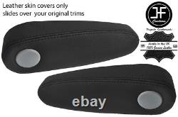 Black Stitch 2x Seat Armrest Real Leather Cover Fits Lexus Rx400 H 2004-2009