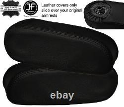 Black Stitching 2x Seat Armrest Leather Covers Fits Isuzu Trooper 1991-2002