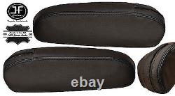 Black Stitching 2x Seat Armrest Leather Covers Fits Kia Sedona 1998-2006