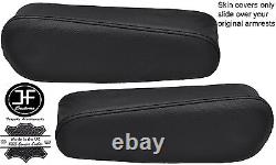 Black Stitching 2x Seat Armrest Leather Covers Fits Lexus Rx300 Rx330 97-03
