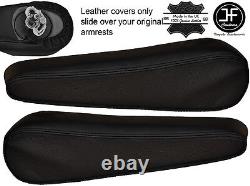 Black Stitching 2x Seat Armrest Leather Covers Fits Renault Master 2003-2010