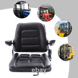 Black Universal Forklift Suspension Seat Fits Clark Cat Hyster Yale Toyota New