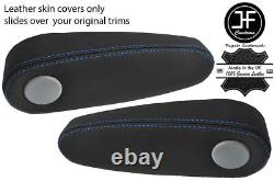 Blue Stitch 2x Seat Armrest Real Leather Cover Fits Lexus Rx400 H 2004-2009