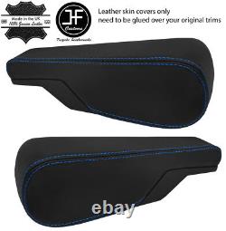 Blue Stitch 2x Seat Armrest Real Leather Covers Fits Vw Type 3 T3 Multivan