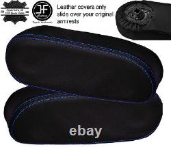Blue Stitching 2x Seat Armrest Leather Covers Fits Isuzu Trooper 1991-2002