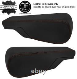 Brown Stitch 2x Seat Armrest Real Leather Covers Fits Vw Type 3 T3 Multivan