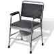 Commode Chair Steel Black Hygienic Disability Elderly Potty Toilet Seat Vidaxl