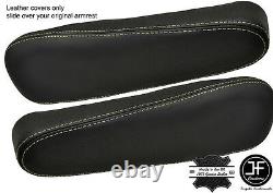 Cream Stitch 2x Seat Armrest Leather Covers Fits Honda Crv Cr-v 2007-2011