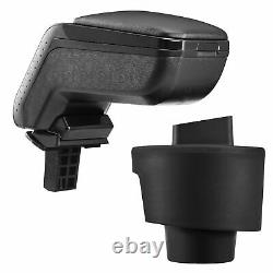 Design Center Armrest Armrest COMPLETE Leather Black for Seat Ibiza 6J from 2008