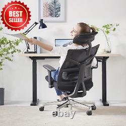 Ergonomic Office Chair High Back 4D Armrests Adjustable Seat Lumbar Support