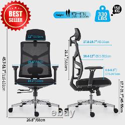 Ergonomic Office Chair High Back 4D Armrests Adjustable Seat Lumbar Support