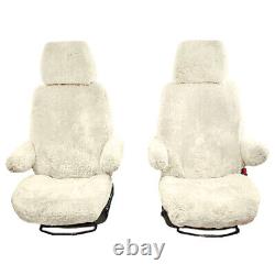 FIAT DUCATO MOTORHOME LUXURY FAUX SHEEPSKIN PAIR SEAT COVERS With ARMRESTS 821 821