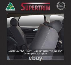 FRONT FB+MP + REAR (Armrest) Seat Cover Fit Mazda CX-9 Neoprene Waterproof