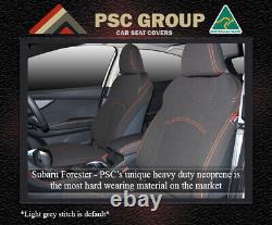 FRONT + REAR (Armrest) Seat Cover Fit Subaru Forester SK Neoprene Waterproof