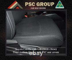 FRONT + REAR (Armrest) Seat Cover Fit Toyota Corolla Neoprene Waterproof