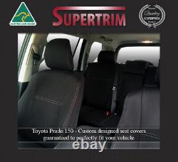 FRONT & REAR + Armrest Seat Cover Fit Toyota Prado 150 series Premium Neoprene