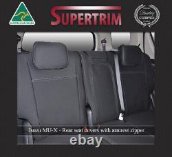 FRONT & REAR armrest cut out Seat Cover fit Isuzu MU-X 2011-2020 Neoprene