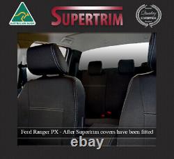 FRONT and REAR (+ Armrest) Seat Covers Fit Ford Ranger PX Premium Neoprene