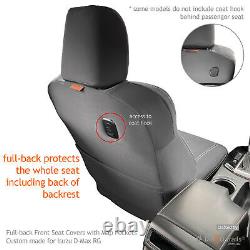 Fit Isuzu D-Max RG (Jul20-Now) FULL-BACK & REAR Neoprene Seat Covers+Armrest Acc