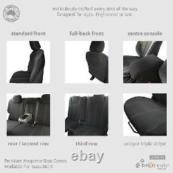 Fit Isuzu MU-X (Nov13-Jul21) REAR Premium Neoprene Seat Cover + Armrest Access