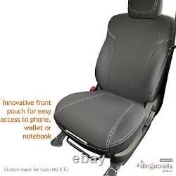 Fit Isuzu MU-X RJ (Aug21-Now) FRONT & REAR Neoprene Seat Covers + Armrest Access