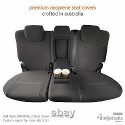 Fit Isuzu MU-X RJ (Aug21-Now) REAR Premium Neoprene Seat Cover + Armrest Access