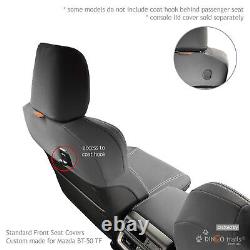 Fit Mazda BT-50 TF (Oct20-Now) FRONT & REAR Neoprene Seat Covers+Armrest Access