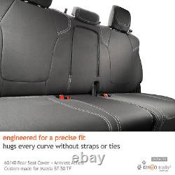 Fit Mazda BT-50 TF (Oct20-Now) Full-back FRONT & REAR Seat Covers+Armrest Access