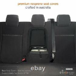 Fit Mazda BT-50 UR (Oct15-Sep20) REAR Premium Neoprene Seat Cover+Armrest Access