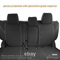 Fit Mitsubishi Pajero Sport (Dec15-Now) REAR Neoprene Seat Cover +Armrest Access