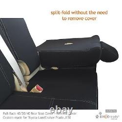 Fit Toyota Prado J150 7-Seater (Nov09-Now) REAR Neoprene Seat Covers + Armrest