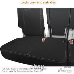 Fit Toyota Prado J150 7-Seater (Nov09-Now) REAR Neoprene Seat Covers + Armrest