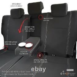 Fit Toyota RAV4 GX (Feb13-Apr19) FRONT & REAR Neoprene Seat Covers+Armrest Cover