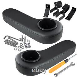 Fit for Golf Cart Black Rear Seat Arm Rest Cup Holder Bracket Get