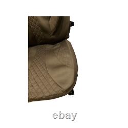 Fits PEUGEOT BOXER Motorhome seat covers 2 fronts- Brown Teak