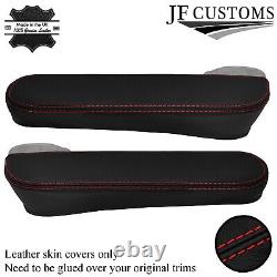Fits Renault Master 2010-2018 Red Stitch 2x Seat Armrest Leather Cover