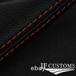 Fits Renault Master 2010-2018 Red Stitch 2x Seat Armrest Leather Cover