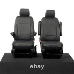 Fits Vw Transporter T5/t5.1 Caravelle Front Seat Covers Leatherette 2003-15 1166