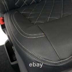 Fits Vw Transporter T5/t5.1 Caravelle Front Seat Covers Leatherette 2003-15 1168