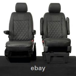 Fits Vw Transporter T5/t5.1 Kombi Front Seat Covers Leatherette (2003-2015) 1168