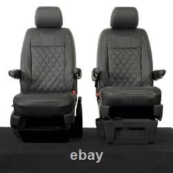 Fits Vw Transporter T5/t5.1 Shuttle Front Seat Covers Leatherette (2003-15) 1168